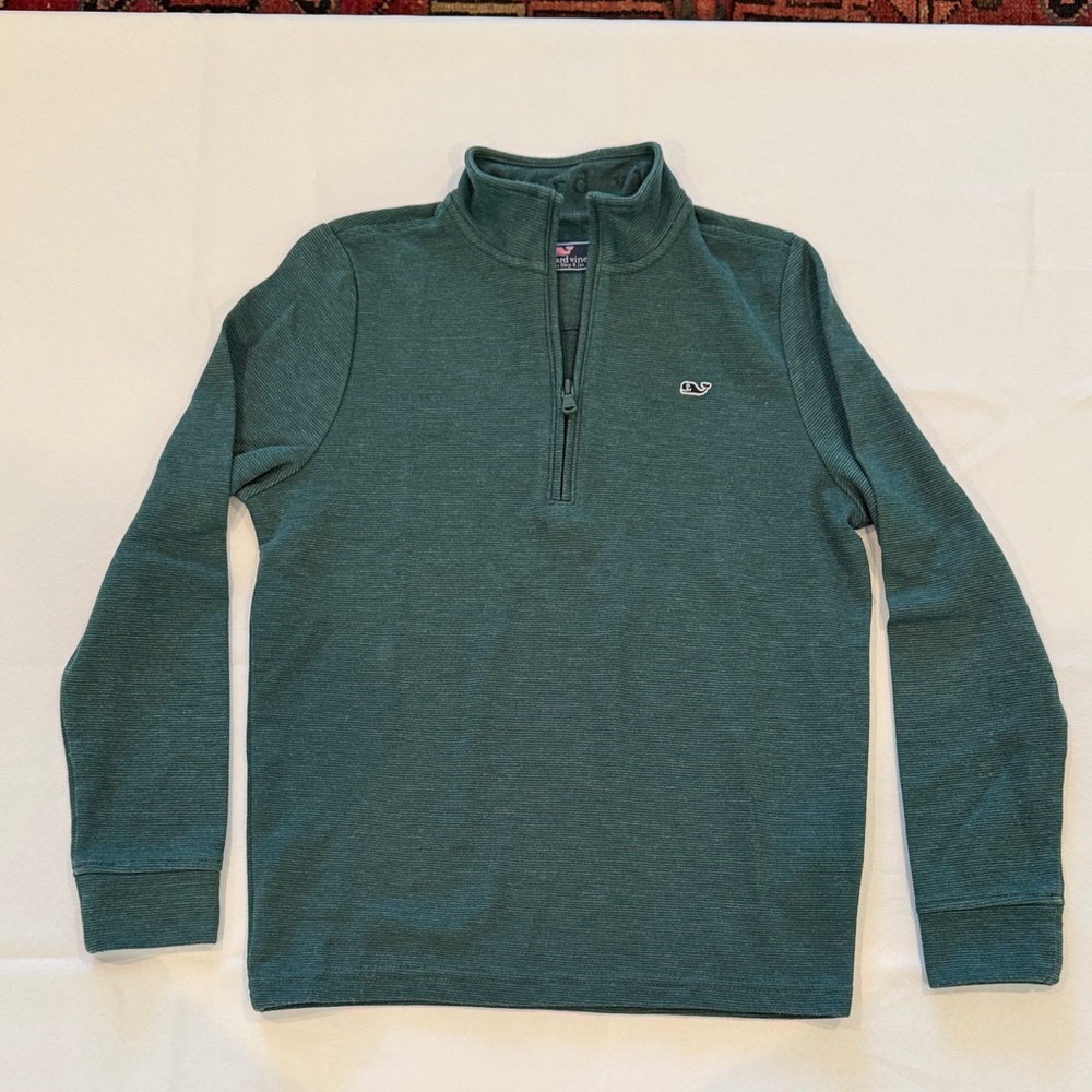 Vineyard Vines Men's Teal Zip-Up Sweater